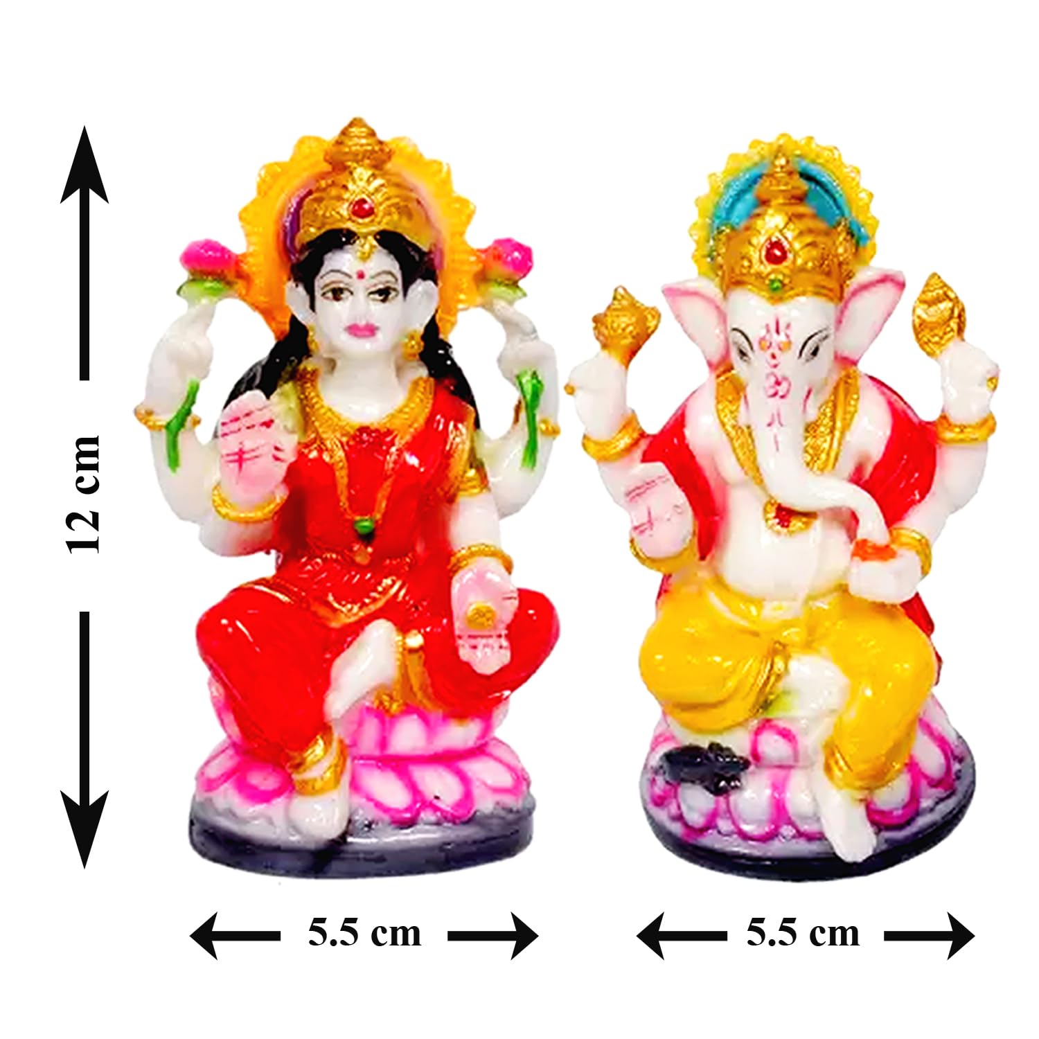 Kitlyn Laxmi Ganesh Idol, Ganesh Laxmi Murti, Laxmi Ji Feet Sticker, Lakshmi Murti, Ganesh Idol For Home Dcor, Laxmi Ganesh Vast